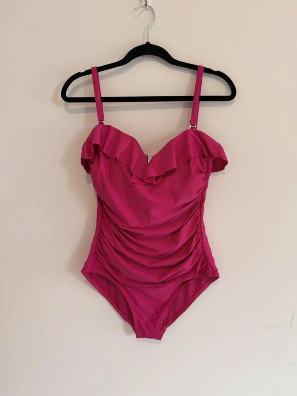 DKNY ruffled bandeau one piece swimsuit - Picture 4 of 5